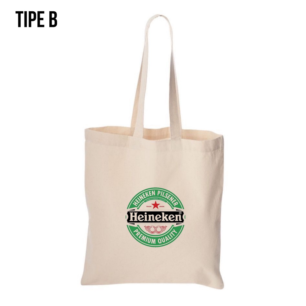 Tote Bag Canvas HEINEKENN STAR / Tas Nudie Canvas / Tote Bag Kanvas TIPE B