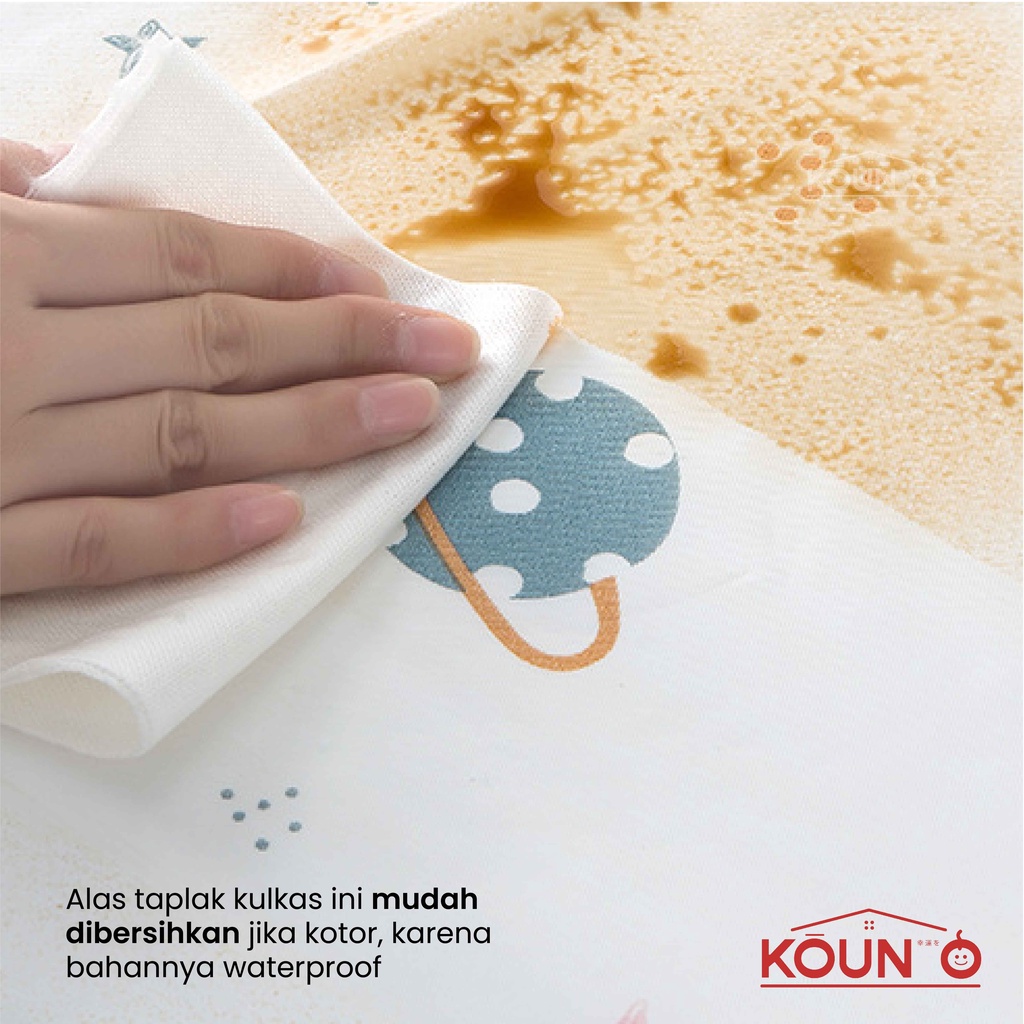 Cover Penutup Kulkas Anti Air Kain Tutup Kulkas Karakter Taplak Waterproof Refrigerator Dust Cover