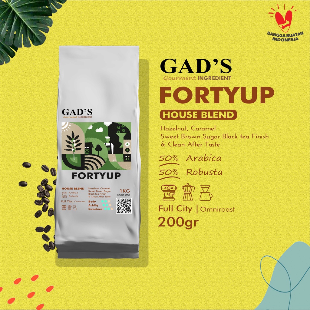 

Kopi House Blend FORTYUP Roasted 200gr