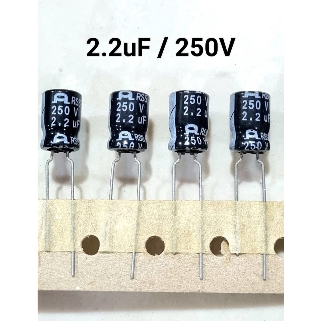 Kapasitor Capacitor ELCO 2.2uf 250v / 2.2 uf 250 v / 2.2uf/250v Elko 2.2uF 250V