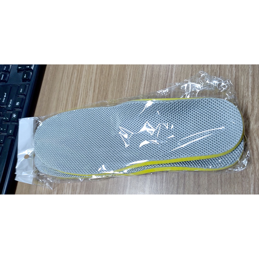 [TOSERBA_EMAK] - Sol Sepatu 3D Premium Orthotics Flat Foot Size L 41-45 - Gray/Yellow