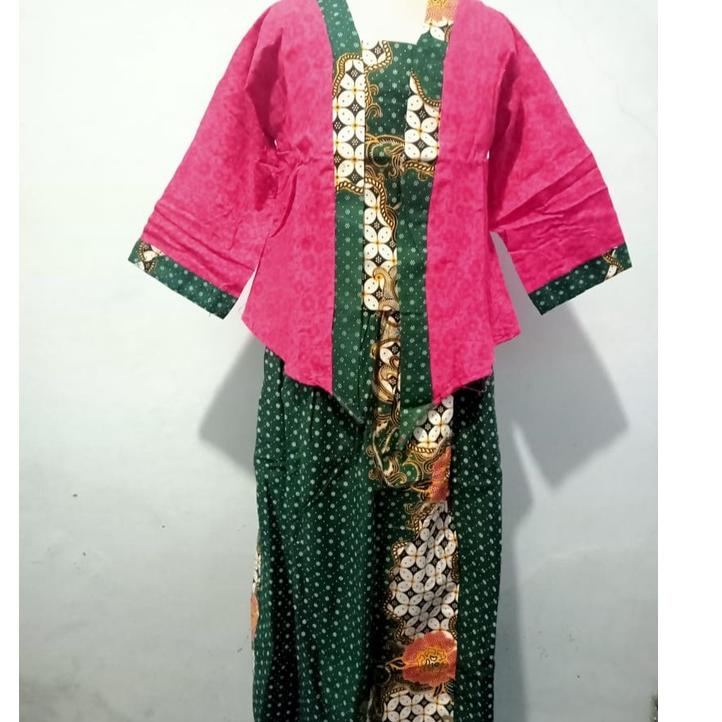 Newア KUTU BARU ANAK Usia 1,2,3,4,5,6,7,8,9,10,Tahun Setelan Kebaya Lengan Panjang + Rok Batik ~