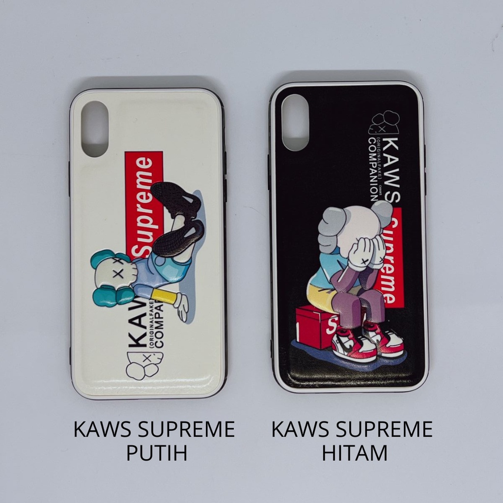 Case iPhone X XS Kaws Supreme 3D Premium Import Casing Soft Hard Case