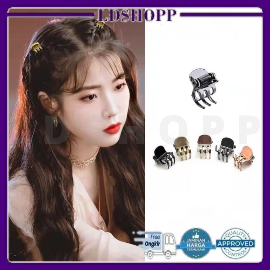 LDS Jedai Rambut (5pc) Lee Ji-eun Jepit Rambut Poni Mini Logam Wanita Korea (5Pcs) Jepit Rambut Lucu Import