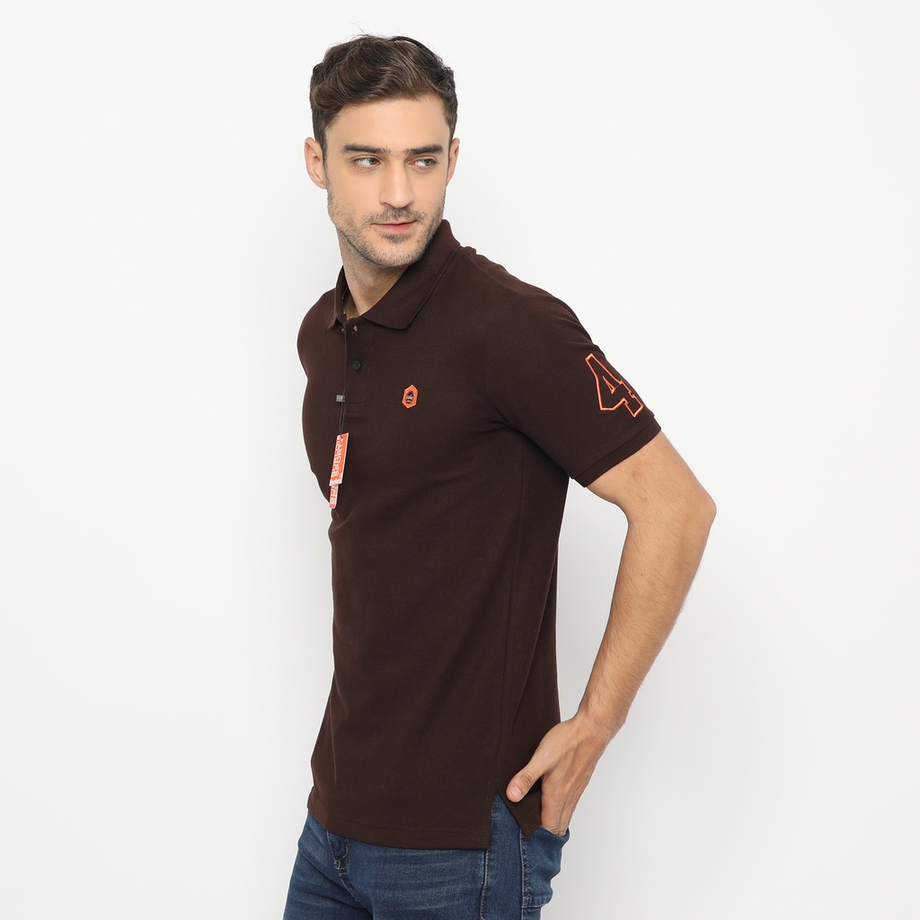 KAOS PIQUE  KERAH PRIA / KAOS POLO SHIRT COKLAT / KAOS KERAH LENGAN PENDEK BURLOIS