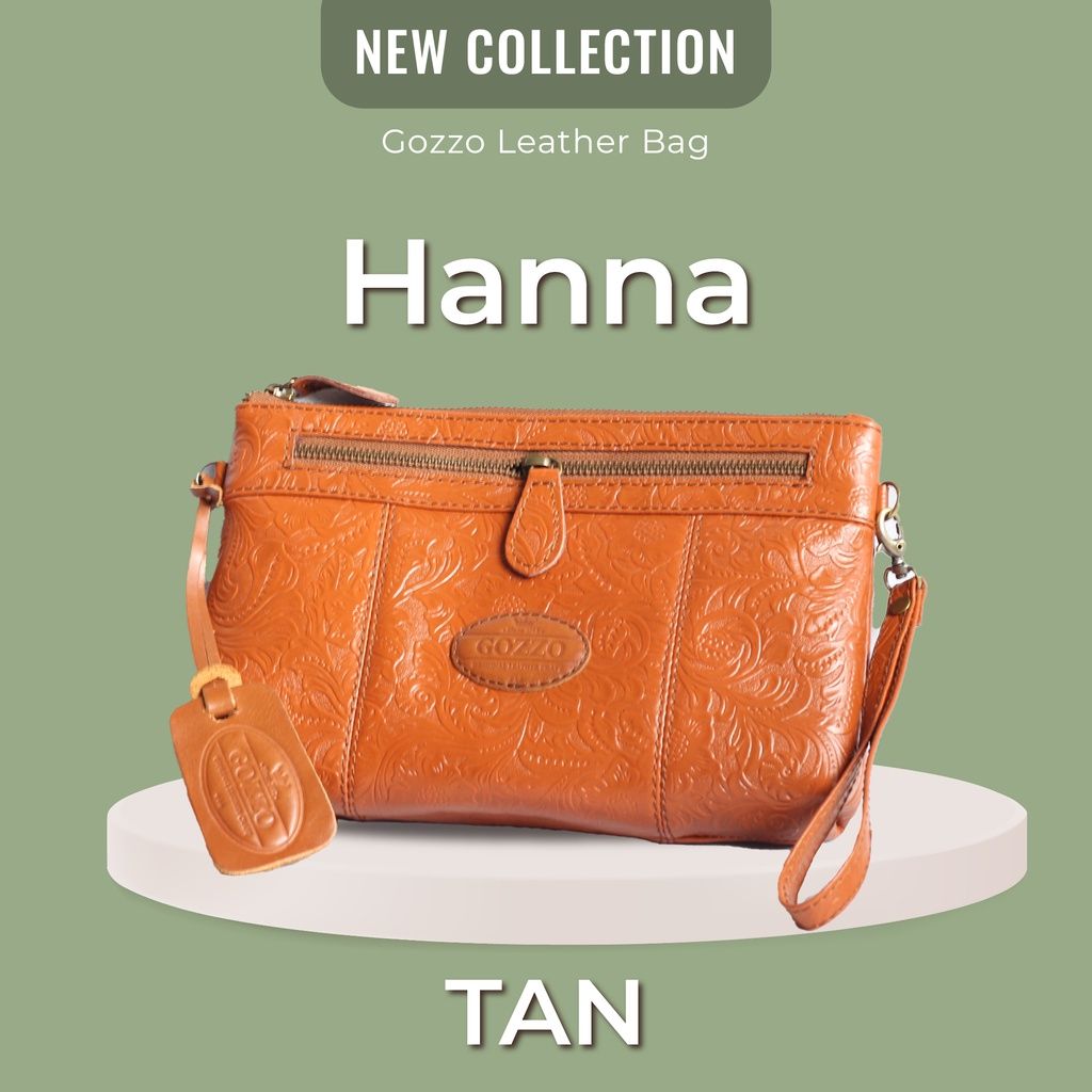 NEW !! TAS SLEMPANG DAN CLUTCH WANITA KULIT SAPI ASLI MODEL HANA MOTIF BATIK/ GRATIS GRAVIR NAMA