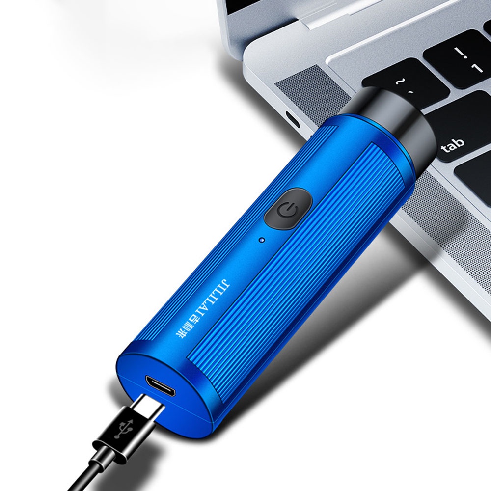 1pc Alat Cukur Pria Elektrik Mini Portable Dengan Charger USB Untuk Travel