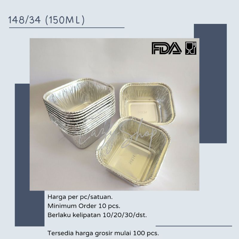 Jual Aluminium Foil 148/34 Cup Makaroni Schotel 150ml Shopee Indonesia
