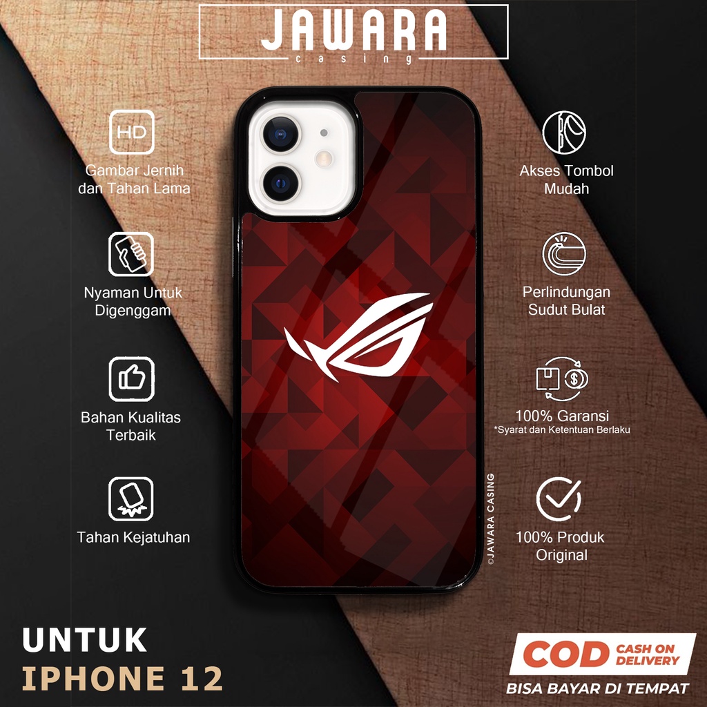 Case iPhone 12 Casing iPhone 12 Jawara Casing [ROG1] Case Glossy Case Aesthetic Custom Case Anime Ca