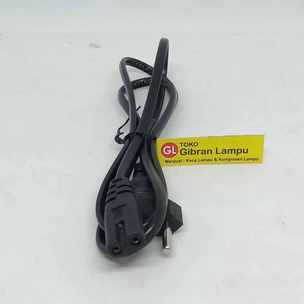 Kabel Power Angka 8 - Kabel Power Lubang 2 Untuk PS Senter Raket Nyamuk Radio DLL