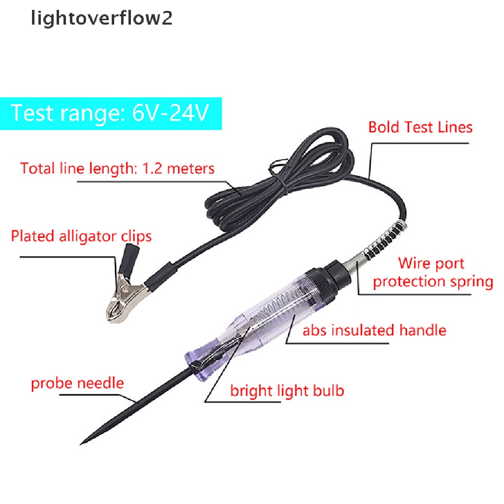 (lightoverflow2) Alat Tester Tegangan Arus Kelistrikan Mobil