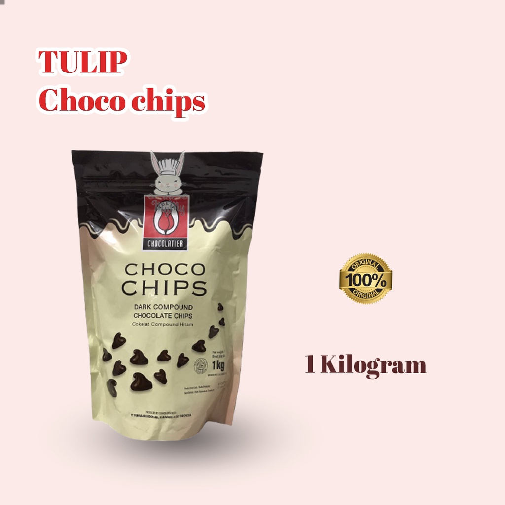 

Coklat Chip Compound Hitam Tulip 1Kg Dark Compound Choco Chips