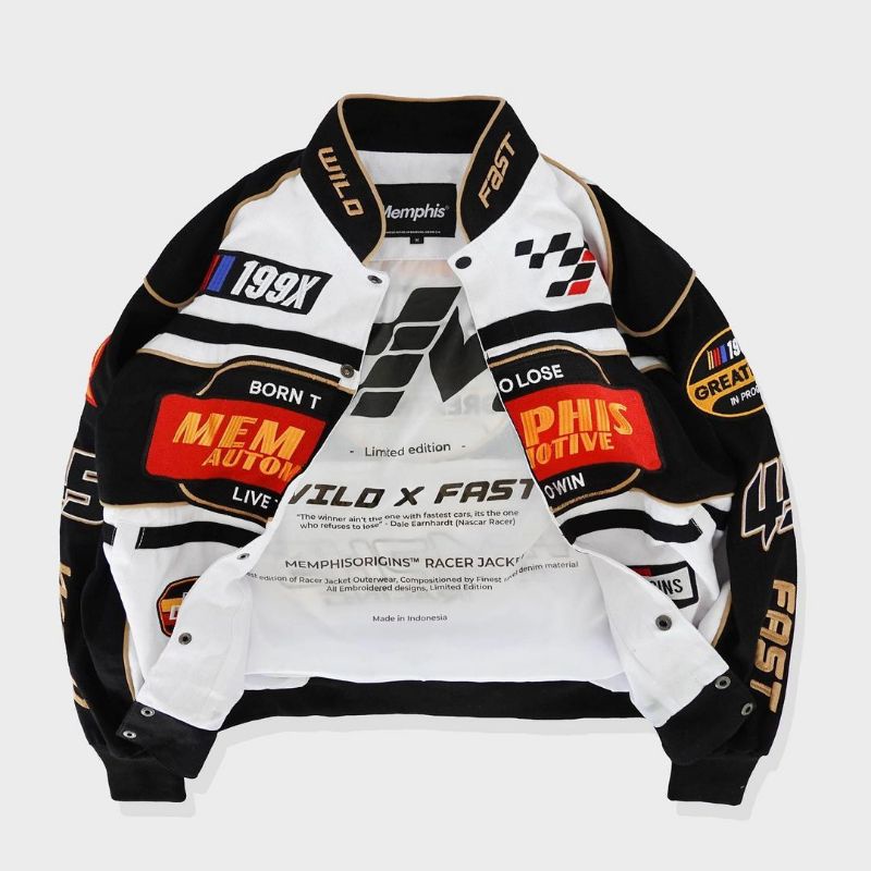 MEMPHISORIGINS VARSITY NASCAR JACKET SERIES / SIZE S,M,L,XL,XXL [ORIGINAL]