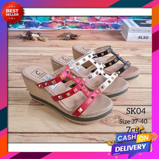 Sofiya Original 100% Import A7988 37-Sendal Jepit Wedges Wanita Import Termurah Terlaris Terbaru Sep
