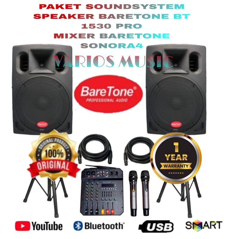 paket soundsytem BARETONE BT1530 PRO original baretone