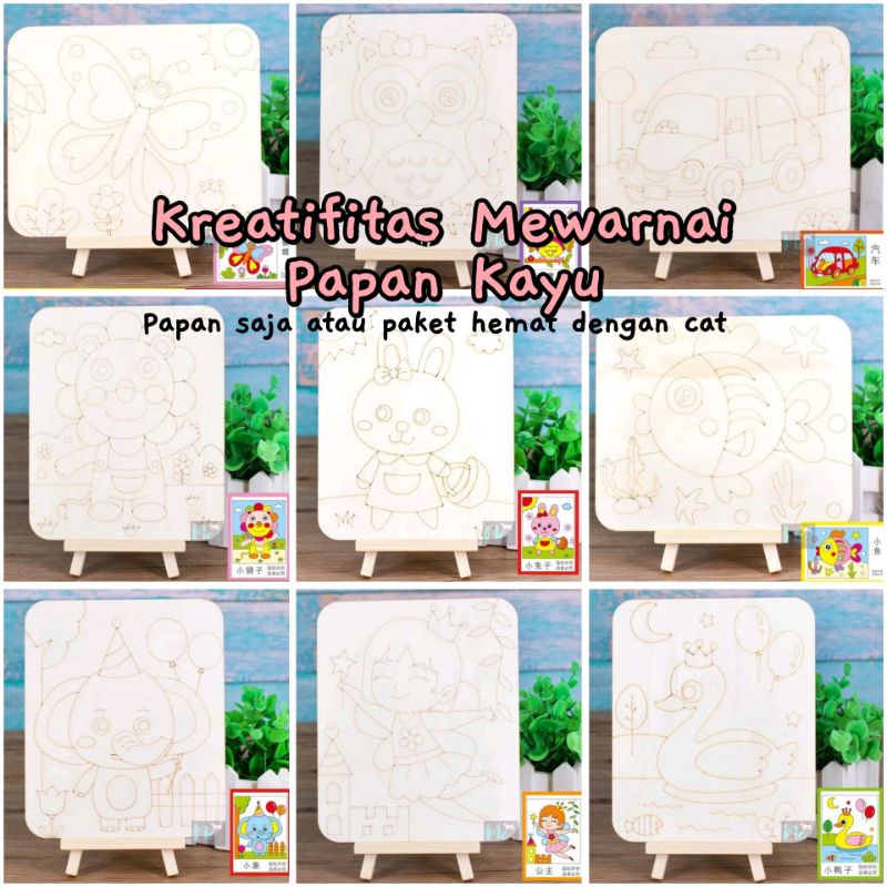 

Paket Kreatifitas Mewarnai Gambar pada Papan Kayu