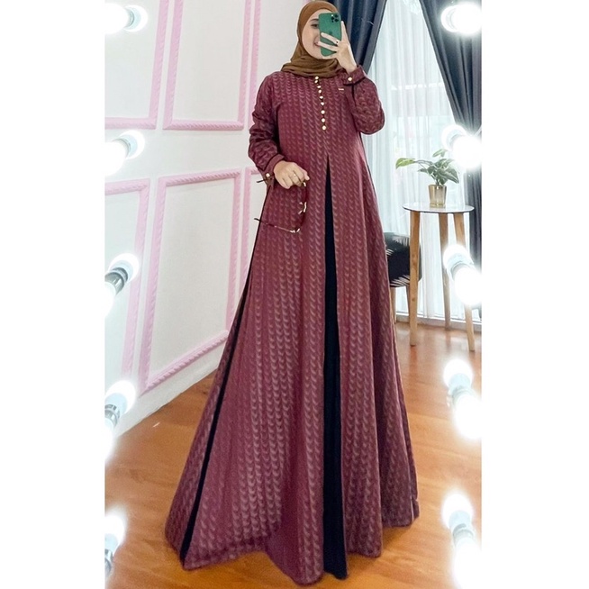GAMIS WANITA MUSLIMAH INDIRA DRESS BY FENTA HOUSE #59