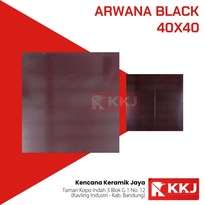 KERAMIK LANTAI 40X40 CM ARWANA BLACK GRADE A