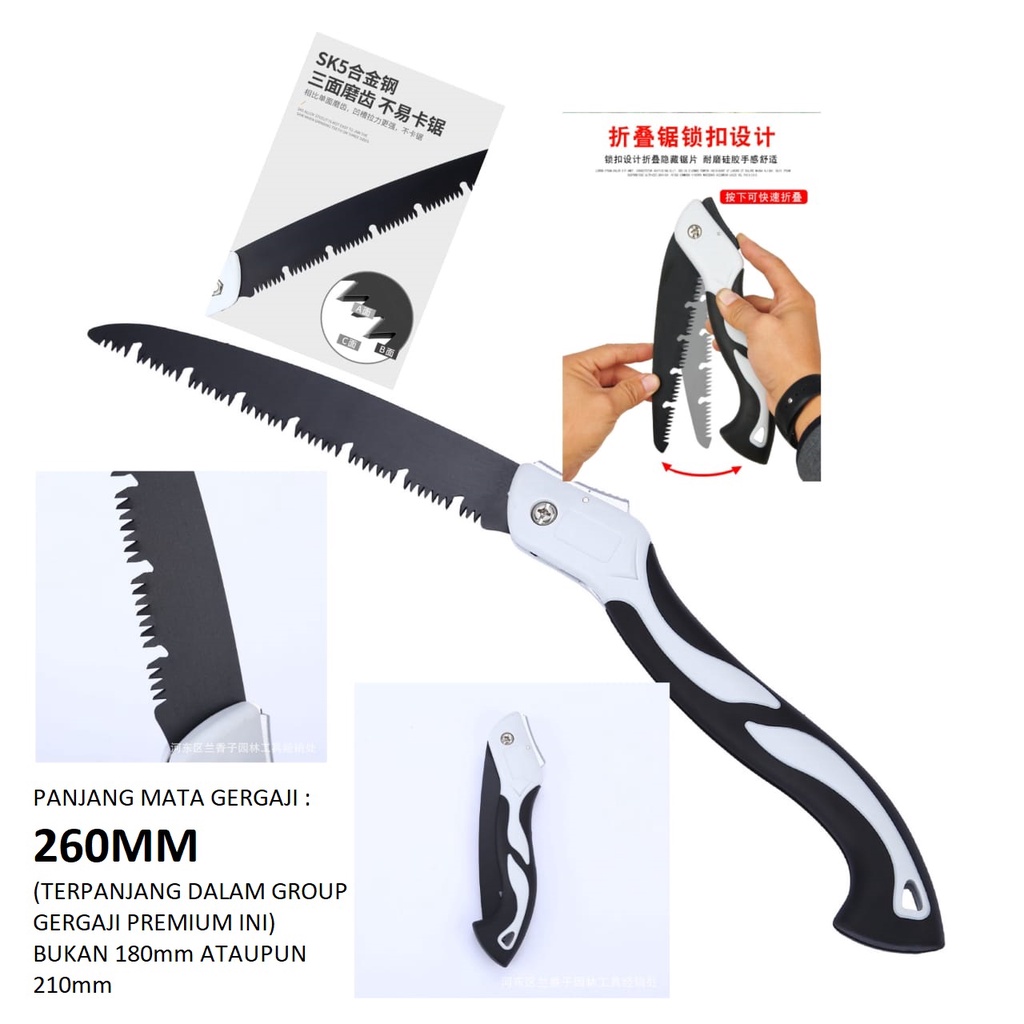 Gergaji kayu lipat otomatis Premium anti karat design jerman