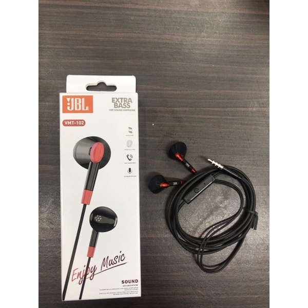 Headset Handsfree Earphone JBL VMT-102 Extra Bass - JBL VMT102