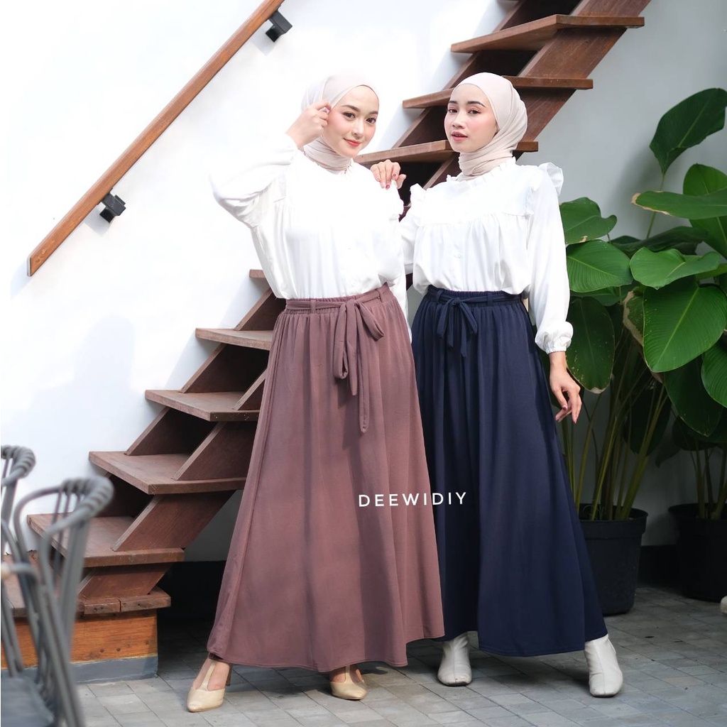 ROK PAYUNG PANJANG WANITA - RIBBON SKIRT DEEWIDIY