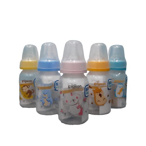 Pigeon Bottle Standar PP RP Ekonomis 50ml 120ml Botol Dot Susu Bayi Peristaltic Slim Neck Botol Susu