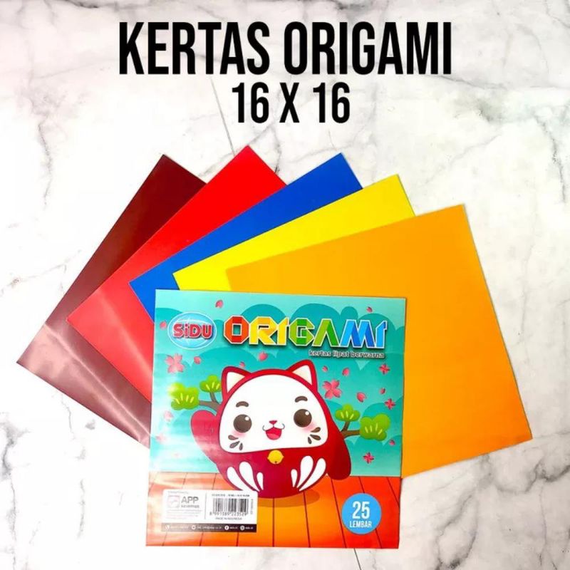 

(PCS) ORIGAMI / KERTAS LIPAT SIDU 16X16 25 LEMBAR