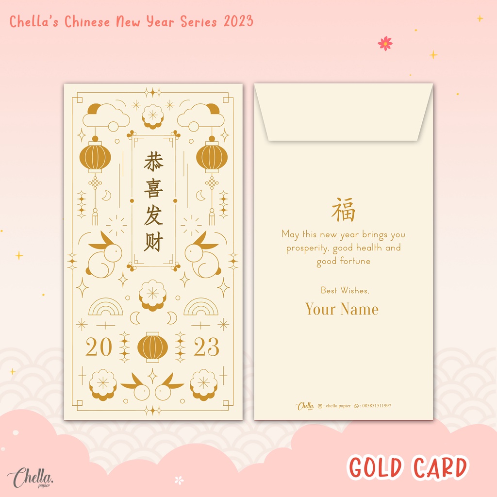 

CUSTOM ANGPAO IMLEK 2023 - BISA TULIS NAMA (isi 6 pc) : GOLD CARD