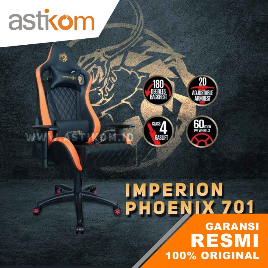 Kursi Gaming Imperion Phoenix 701 Black Orange