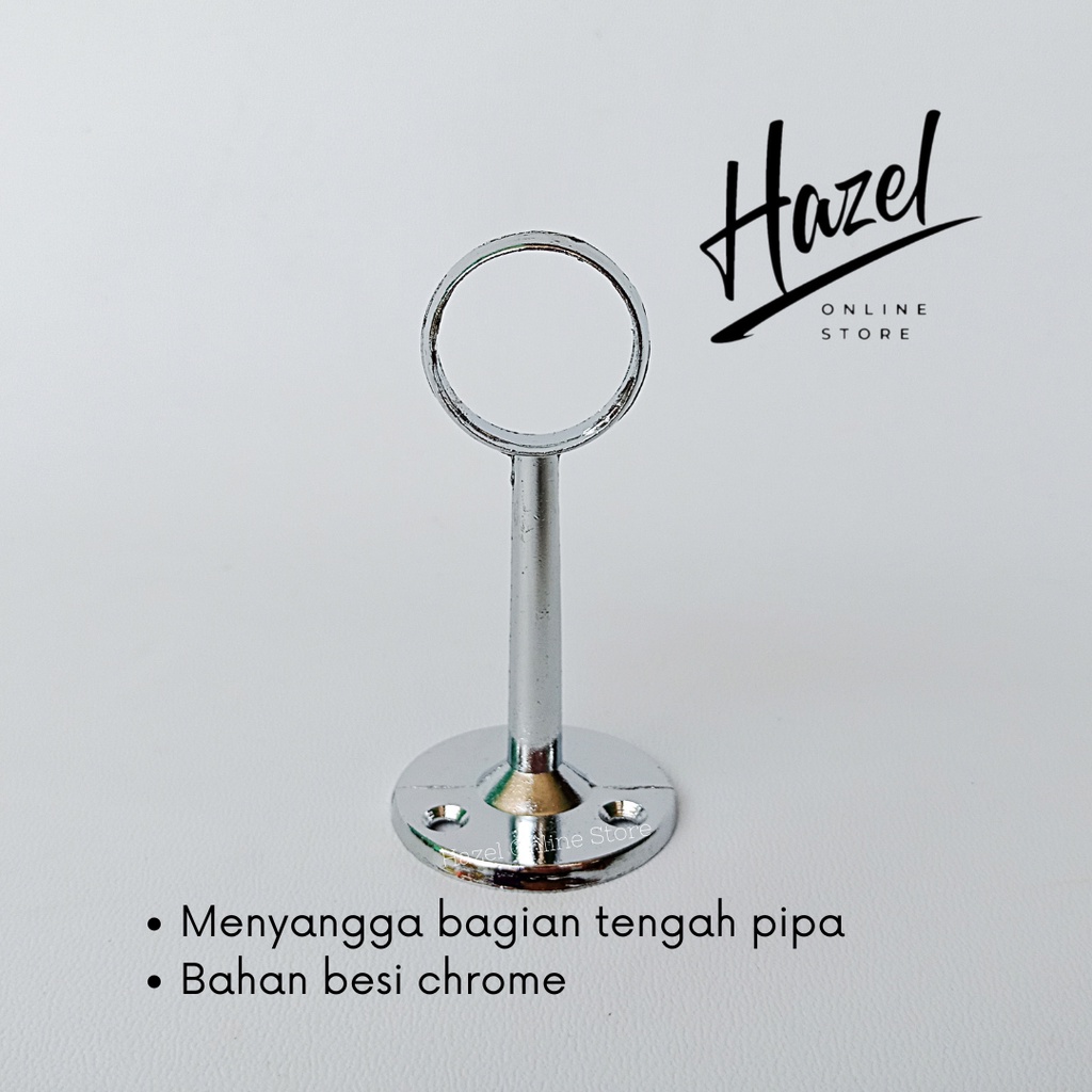 Bracket Bolong Penyangga Tengah Pipa Bulat Braket Besi SBT