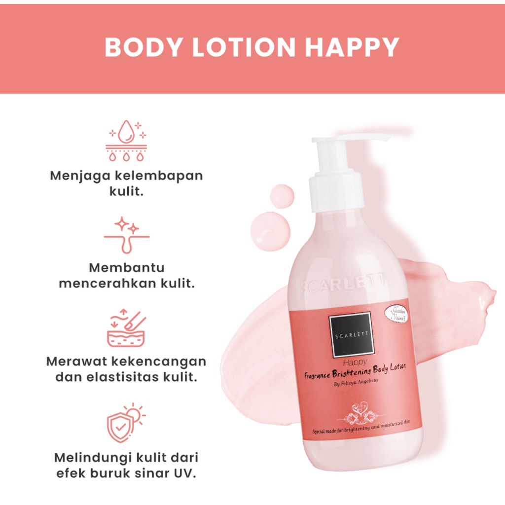 SCARLETT WHITENING JOLLY SERIES 5 ITEM - SERIES JOLLY BODY SCRUB | BODY SERUM | BODY CREAM | BODY SHOWER | BODY LOTION