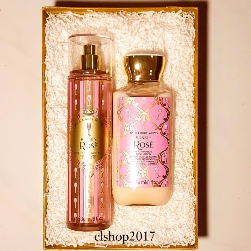 BBW BUBBLY ROSE GIFT SET PAKET BATH &amp; BODY WORKS