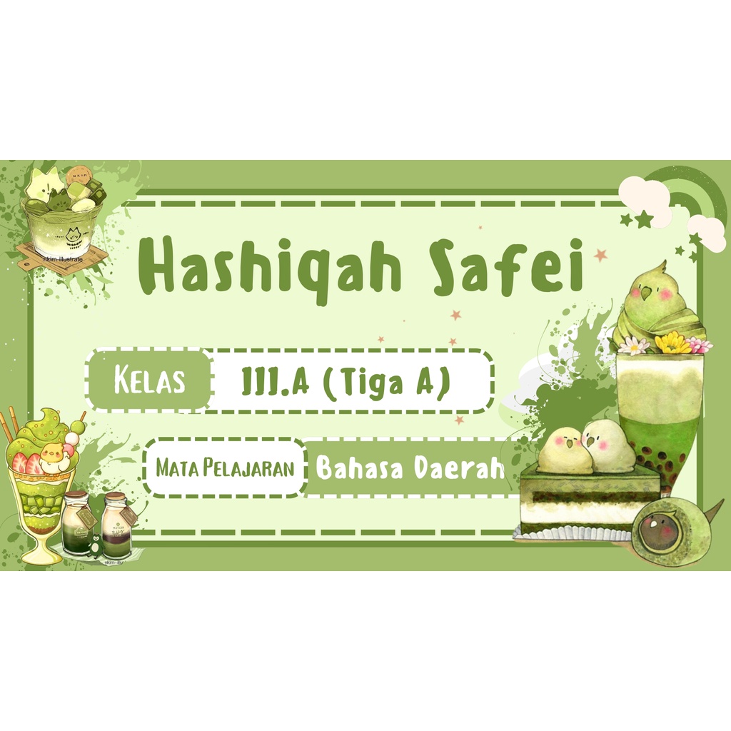 

Sticker Nama Kelas dan Mata Pelajaran
