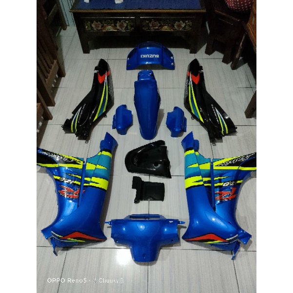 bodi satria hiu biru hitam original bahan super glosy