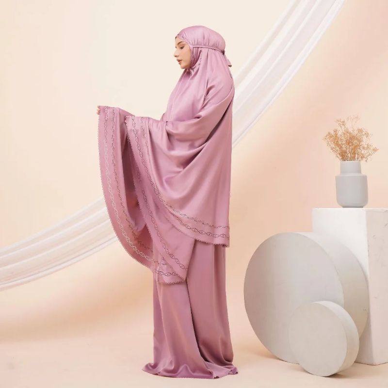 MUKENA 2 IN 1 LASER CUT PAYET MUKENA DEWASA MUKEMA MEWAH MUKENA TERKINI MUKENA HESTI