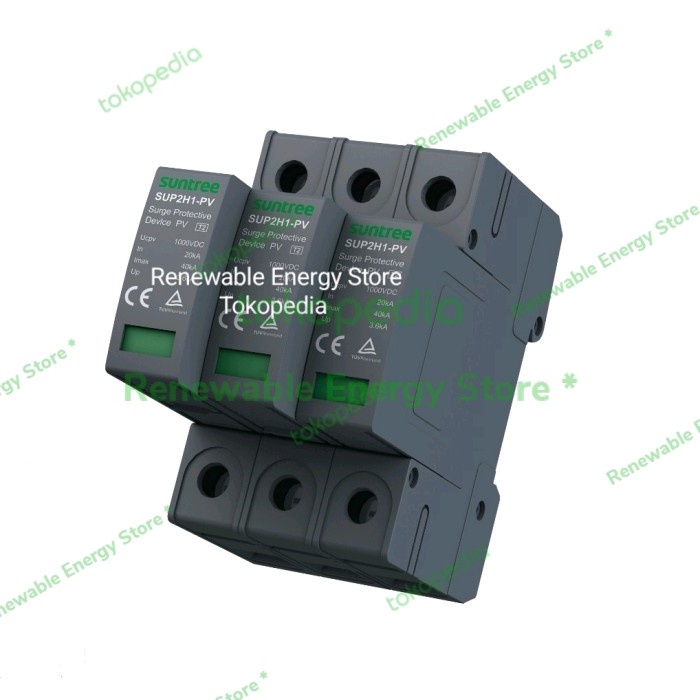 Perlengkapan Listrik Dc Spd 3Pole 3P Arester Dc - Surge Protective Device Dc Anti Petir