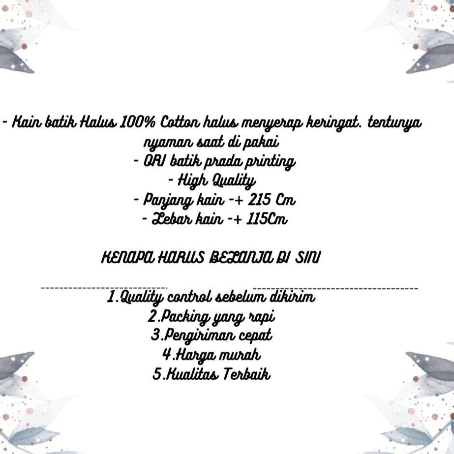 "BAR.18Oc22ᴳ" KAIN BATIK PRADA ASHANTY 002 || KAIN BATIK PRADA MOTIF MINANG || KAIN BATIK HALUS