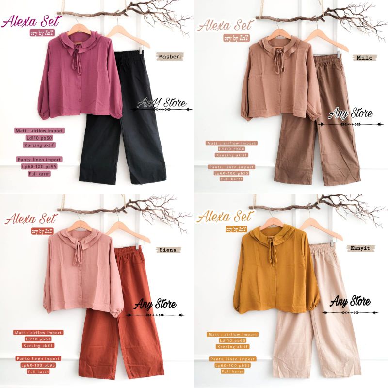 100% ORI Alexa daily set wanita by A.N.Y / ANY | Ld 110 Pjc 95