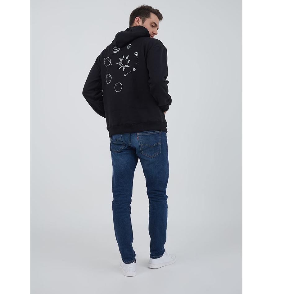 ASV3-2879✪ Berrybenka Street - Sweater Hoodie Pria Across the Universe Black ONE SIZE Siap ready