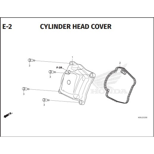 Sil Karet + Tutup Cover Cylinder Blok Head Vario 125 ESP LED New SmartKeys Asli AHM 12310K66V00