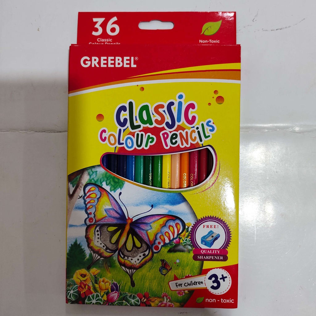 

pensil warna greebel 36 warna, pensil warna classic 36 greebel, pensil warna panjang bagus greebel