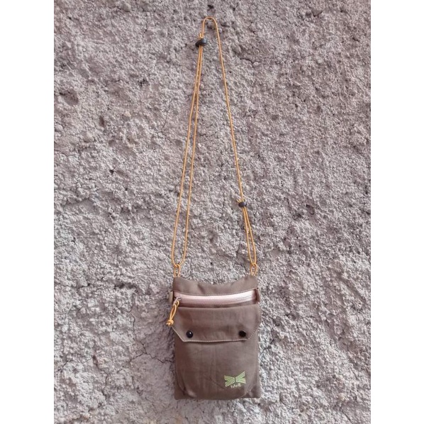 tas selempang hp canvas wanita/pria