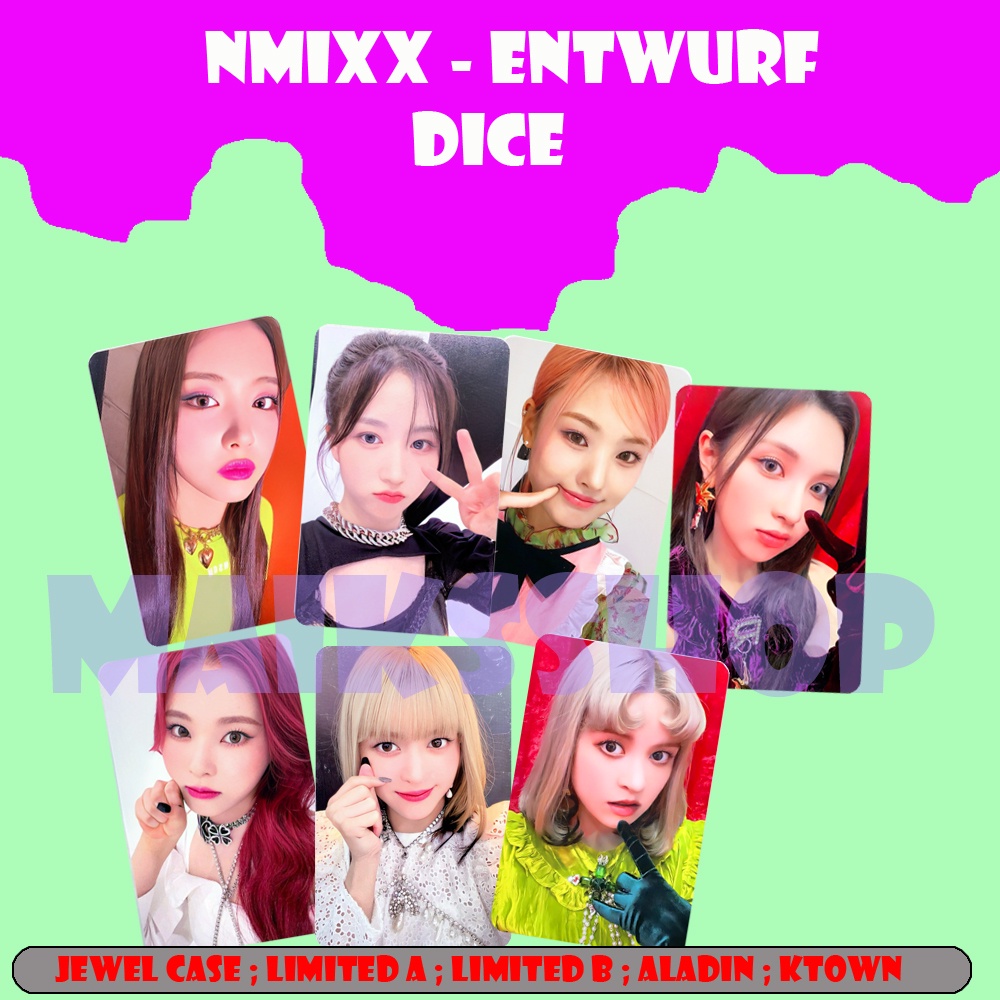 NMIXX Entwurf Dice Lily Haewo  Photocard Kpop