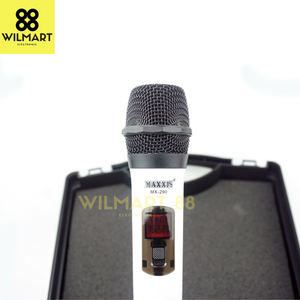 Microphone Wireless MX290 + koper SUARA EMPUK Mic Nirkabel MX290/ Microphone MX290 / Mic MX-290 / Mic MX - 290 | Beserta Receiver