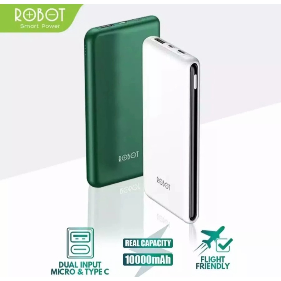 POWERBANK ROBOT 10000mAH ROBOT RT180 DUAL INPUT ORIGINAL PB