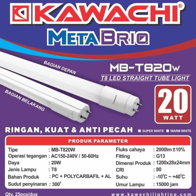 .........] Lampu LED Neon TL Kawachi MetaBrio T8 20 Watt Reklame Banner NeonBox