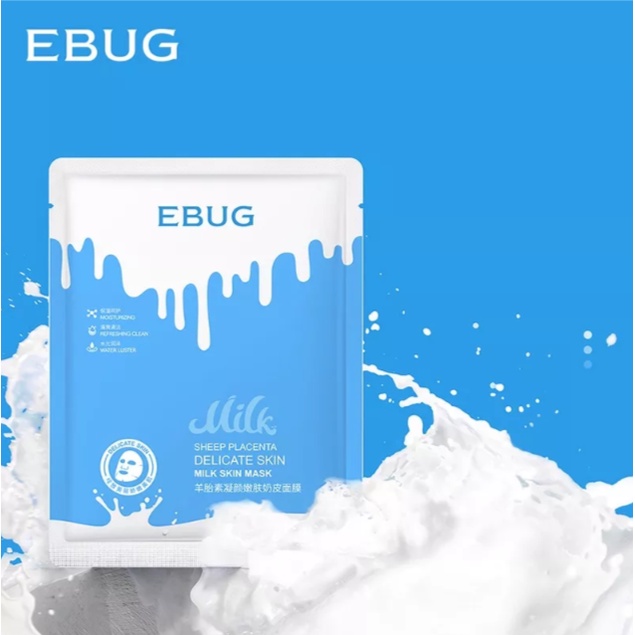 EBUG Susu Cows Milk Facial Sheet Mask Masker Wajah 1 Pcs