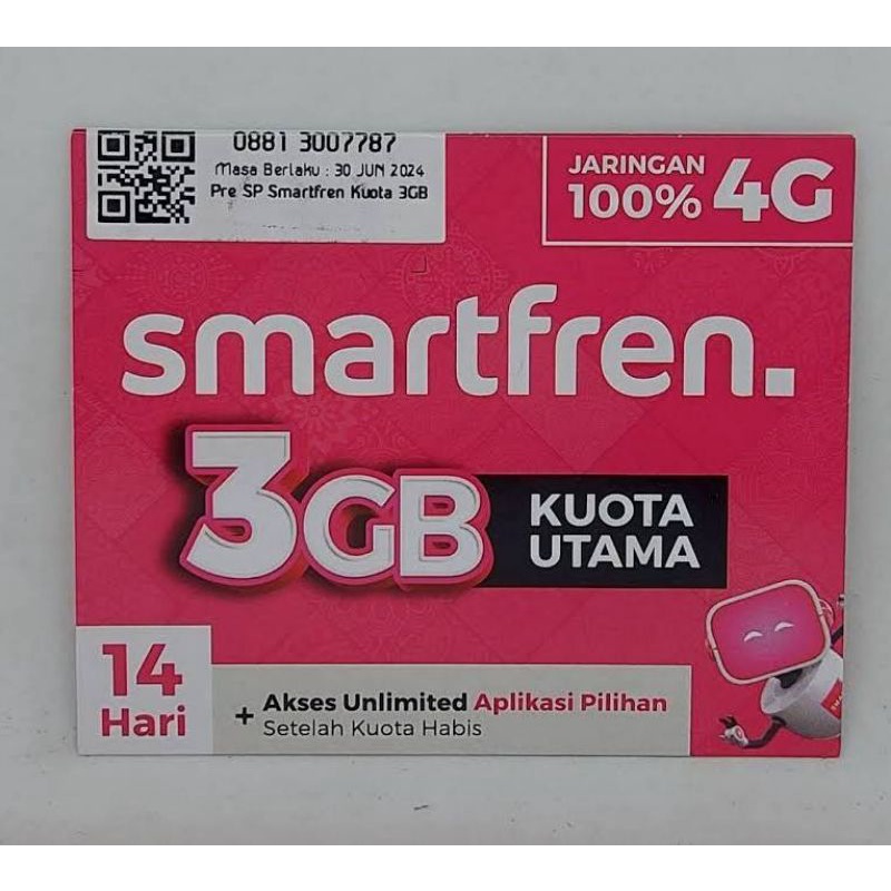 Sp data smartfren ,3GB full