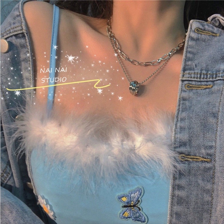 Kalung Rantai Kerah Multilayer Untuk Wanita