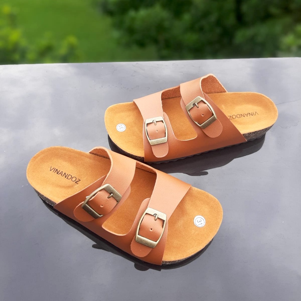 Sandal Wanita Size 37 - 40 TOKOERS SLIP ON SP04 - Sandal Puyuh Perempuan Kulit Sintetis